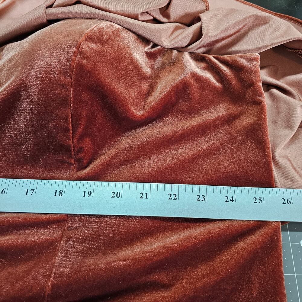 Revelry Riley Convertible Velvet Dress Womens 28 4X Brown Maxi Evening Wedding - Picture 10 of 11